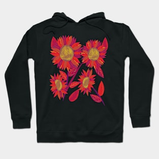 Sunflowers (Red and Gold) Hoodie